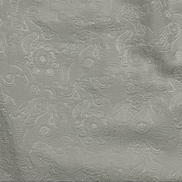 Ann Taylor sz 8 Ivory Cream Embossed Patterned Classic Side Zip Pencil Skirt - Picture 7 of 9